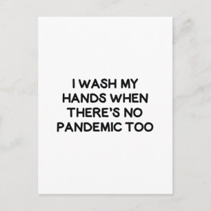 Ich wasche mir die Hände Postkarte