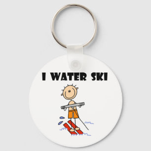 Ich Wasser-Ski-T - Shirts und -geschenke Schlüsselanhänger