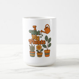 Ich wässere meine Pflanzen – Retro-Streifen der 70 Kaffeetasse