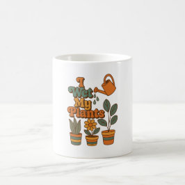 Ich wässere meine Pflanzen – Retro-Streifen der 70 Kaffeetasse