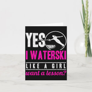 Ich Wasserski wie ein Mädchen will eine Lektion Wa Karte