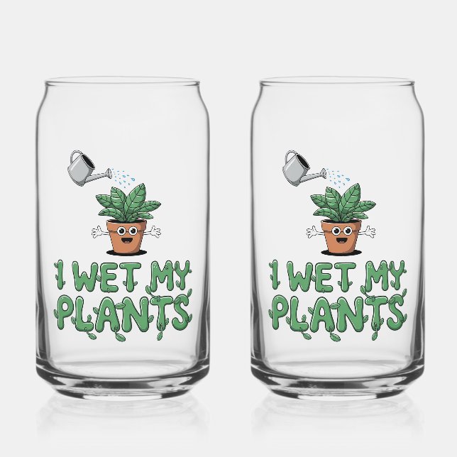 Ich wecke meine Pflanze - Funny Gardens Design Dosenglas (Vorderseite)