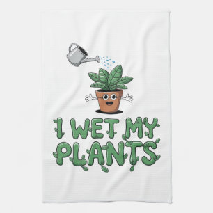 Ich wecke meine Pflanze - Funny Gardens Design Geschirrtuch