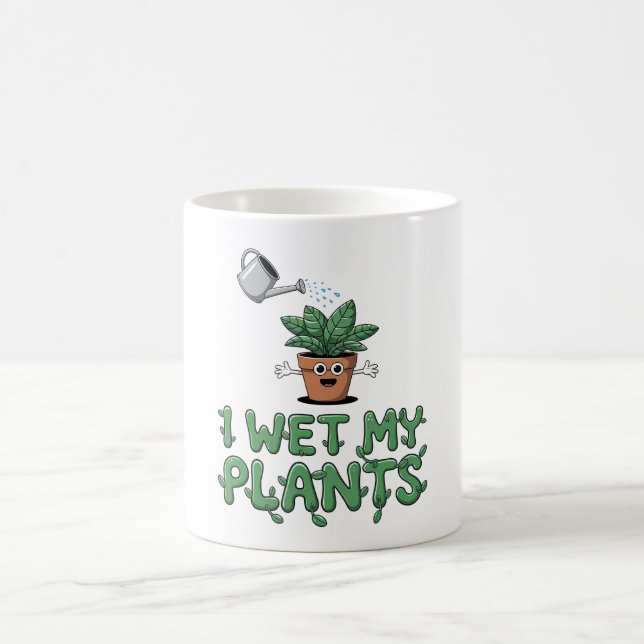 Ich wecke meine Pflanze - Funny Gardens Design Kaffeetasse (Mittel)