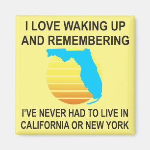 Ich Weckte in Florida auf und musste nie leben Magnet