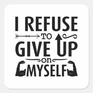 Ich weigere mich, mir selbst die psychische Gesund Quadratischer Aufkleber