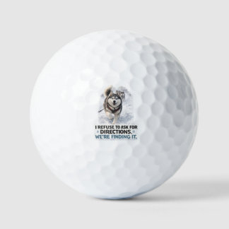 Ich weigere mich, nach dem Weg zu fragen, lustiges Golfball