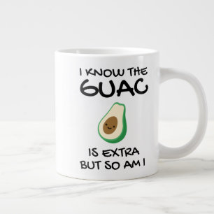 Ich weiß, dass der Guac extra ist, aber ich trinke Jumbo-Tasse