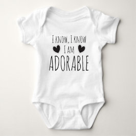 Ich weiß, dass ich liebenswert bin baby strampler