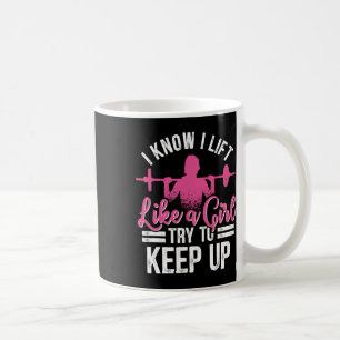 Ich weiß, dass ich wie ein Mädchen hebe, versuche, Kaffeetasse