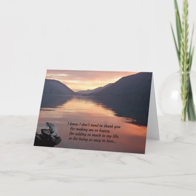 Ich weiß, ich brauche dir nicht zu danken... Roman Dankeskarte (Vorderseite)