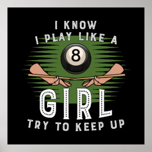 Ich weiß, ich spiele wie ein Mädchen versuchen, bi Poster