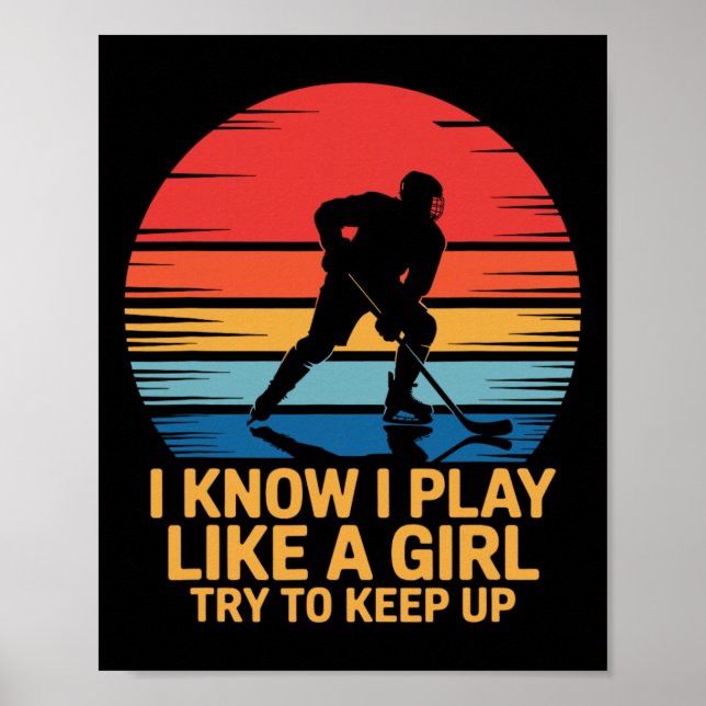 Ich weiß, ich spiele wie ein Mädchen, versucht mit Poster (Vorne)