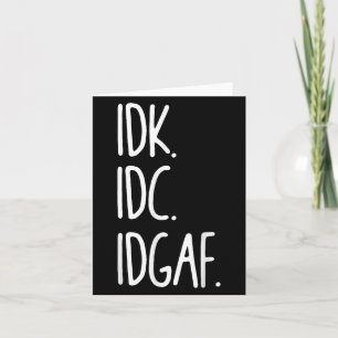 Ich weiß nicht, es ist mir egal, es interessiert m karte