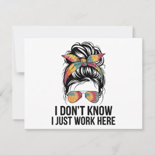 Ich weiß nicht, ich arbeite hier nur Lustige Sarka Feiertagskarte