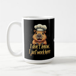 Ich weiß nicht, ich arbeite nur hier an einem sonn kaffeetasse