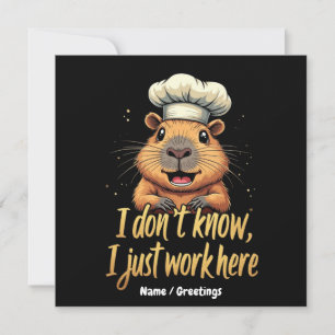 Ich weiß nicht, ich arbeite nur hier Lustiger Arbe Einladung