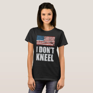 Ich weiß nicht, ob #iStand MAGA die USA-Flagge res T-Shirt