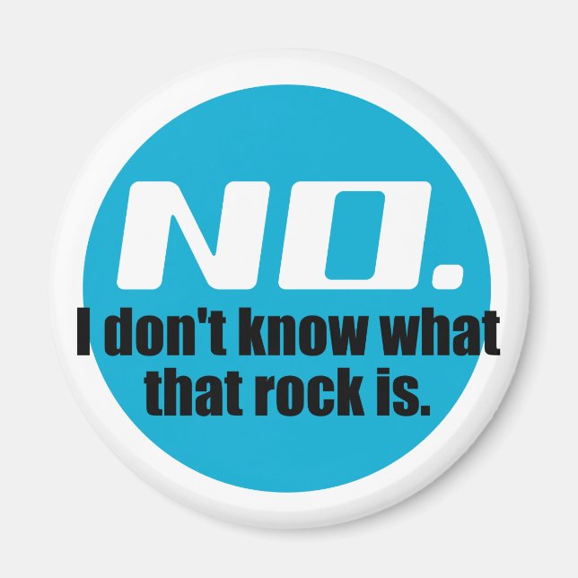 Ich weiß nicht, was dieser Felsen ist (blau) Magnet (Vorne)