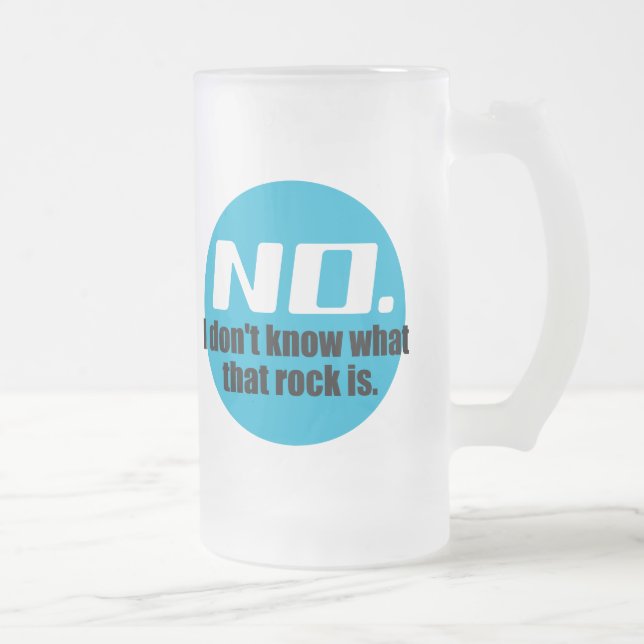Ich weiß nicht, was dieser Felsen ist (blau) Mattglas Bierglas (Rechts)