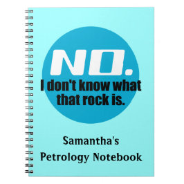 Ich weiß nicht, was dieser Felsen ist (blau) Notizblock