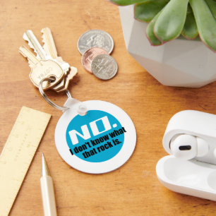 Ich weiß nicht, was dieser Felsen ist (blau) Schlüsselanhänger