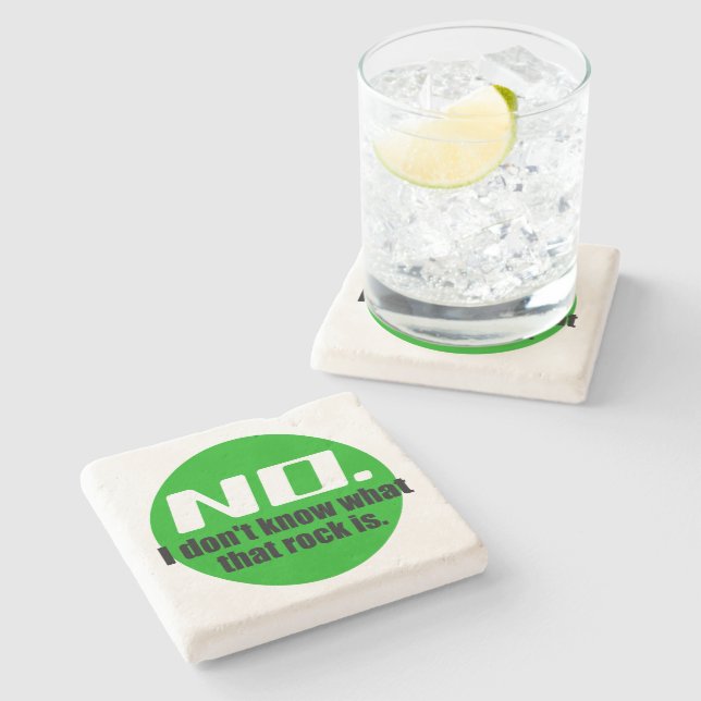 Ich weiß nicht, was dieser Felsen ist (grün) Steinuntersetzer (Seitenansicht)