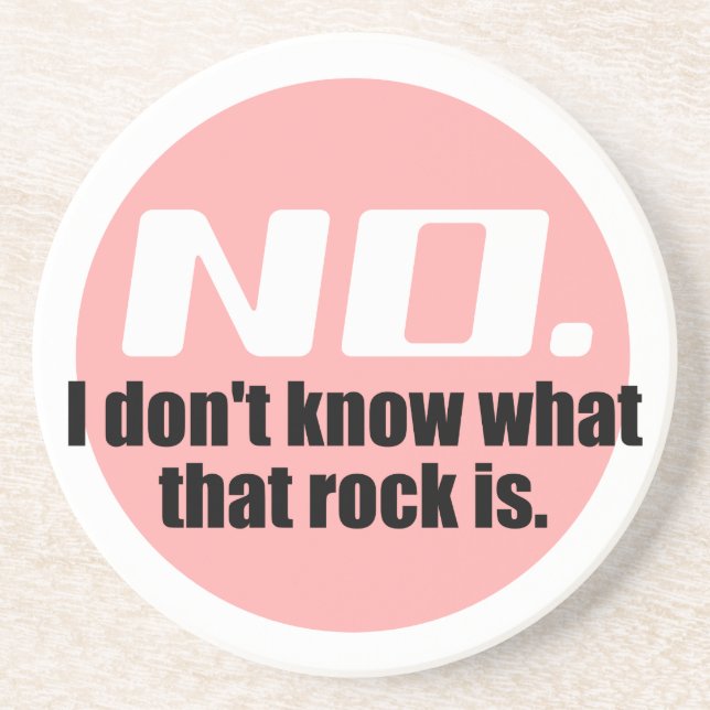 Ich weiß nicht, was dieser Felsen ist (rosa) Sandstein Untersetzer (Vorne)