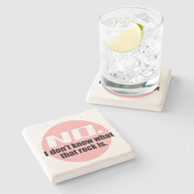 Ich weiß nicht, was dieser Felsen ist (rosa) Steinuntersetzer (Seitenansicht)