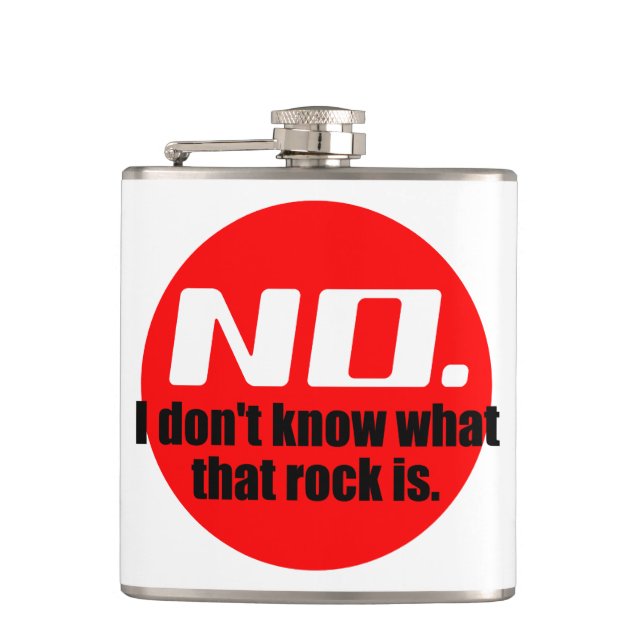 Ich weiß nicht, was dieser Felsen ist (rot) Flachmann (Vorderseite)