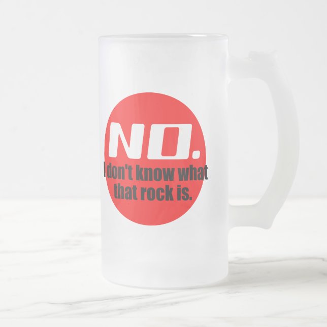 Ich weiß nicht, was dieser Felsen ist (rot) Mattglas Bierglas (Rechts)