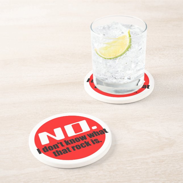 Ich weiß nicht, was dieser Felsen ist (rot) Sandstein Untersetzer (Seite)