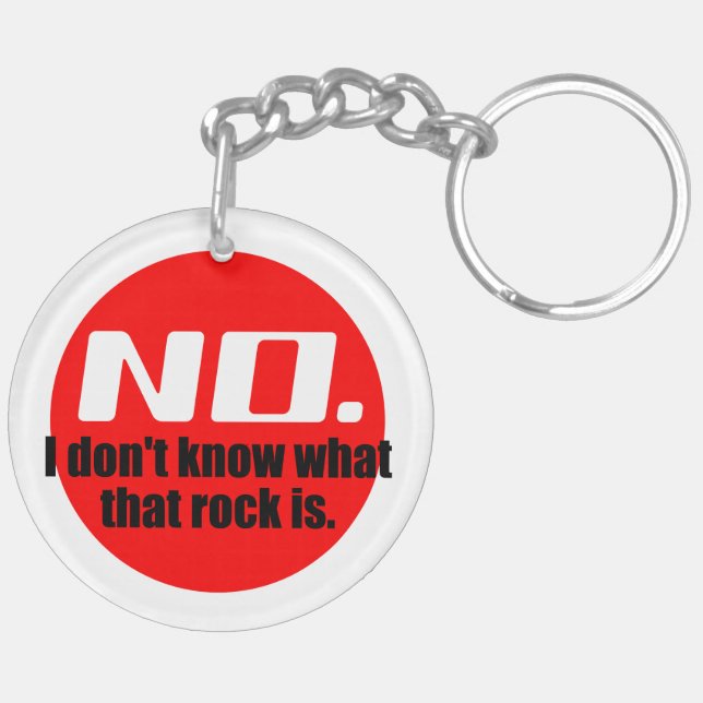 Ich weiß nicht, was dieser Felsen ist (rot) Schlüsselanhänger (Rückseite komplett)