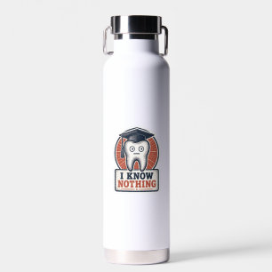 Ich weiß nichts Lustiger Zahn Meme Trinkflasche