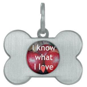 "Ich weiß, was ich Liebe" - Design mit Apple-Thema Tiermarke