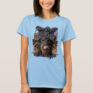 Ich weiß, wem die Hunde heraus ließ! T-Shirt