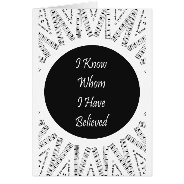 Ich weiß, wem habe ich geglaubt (Vorne)