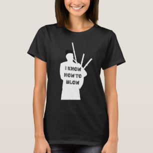 Ich weiß, wie man den schottischen Kilt Musiker Pi T-Shirt