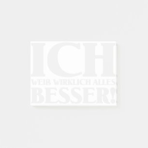 Ich weiß wirklich alles Besser! Post-it Notes Klebezettel