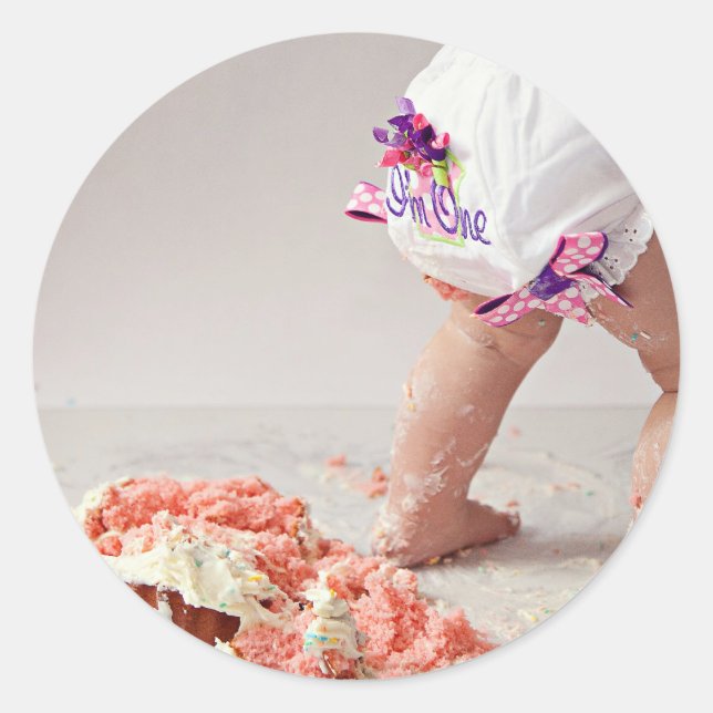 Ich wende einen! runder aufkleber (Vorderseite)