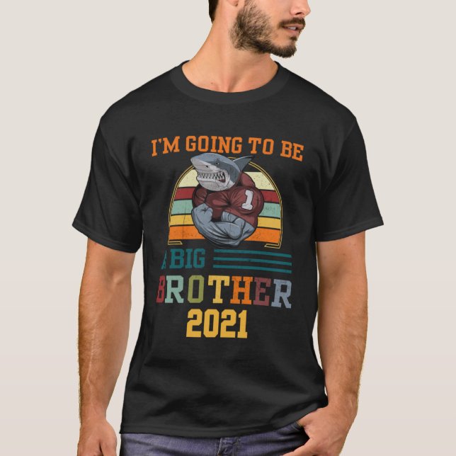 Ich werde 2021 ein großer Bruder sein T-Shirt (Vorderseite)