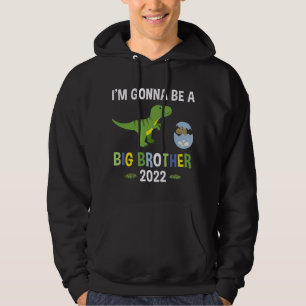 Ich werde 2022 ein großer Bruder T-Rex Dinosaurier Hoodie