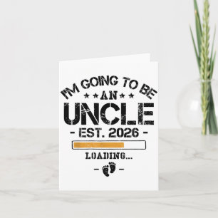 Ich werde 2026 Onkel - Neue Babynamensankündigung Karte