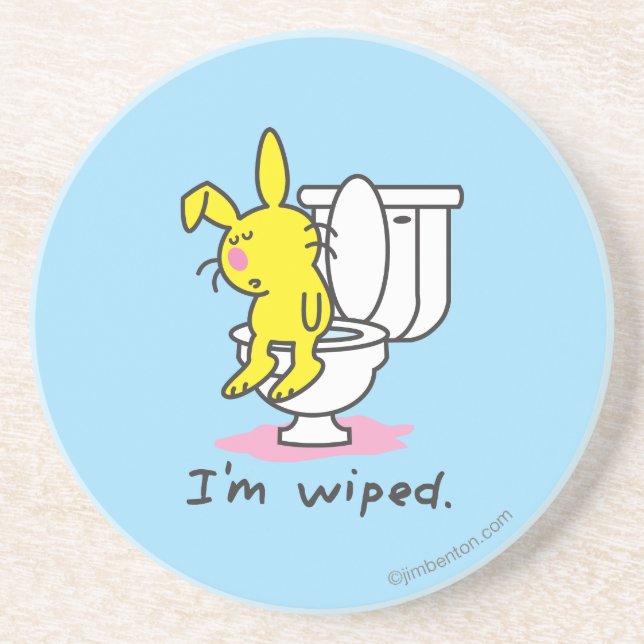 Ich werde abgewischt sandstein untersetzer (Vorne)