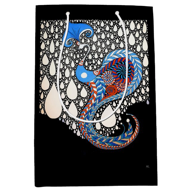 Ich werde all deine Tränen umbrella Peacock fangen Mittlere Geschenktüte (Vorderseite)