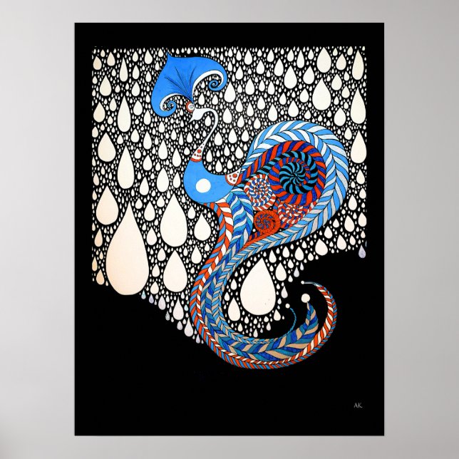 Ich werde all deine Tränen umbrella Peacock fangen Poster (Vorne)