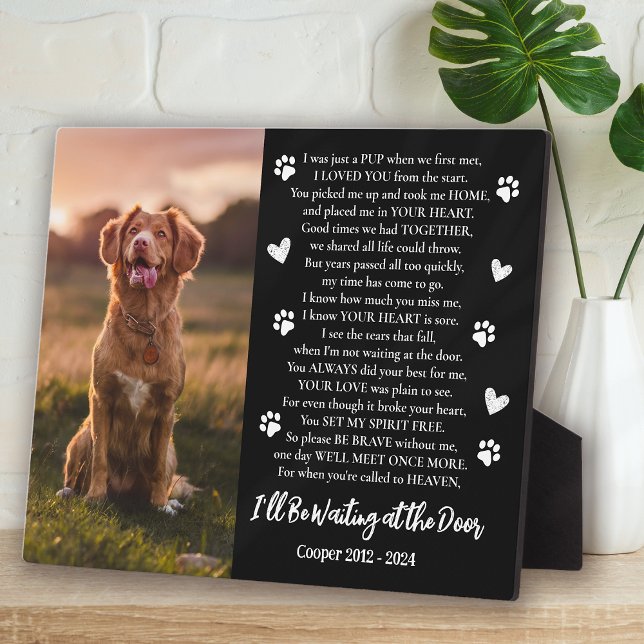 Ich werde an der Door Foto Dog Memorial Gewartet Fotoplatte (Von Creator hochgeladen)