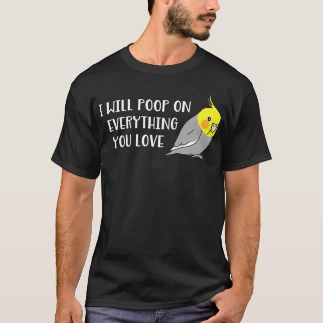 Ich werde auf alles, was Sie Liebe Chubby Parrot g T-Shirt (Vorderseite)