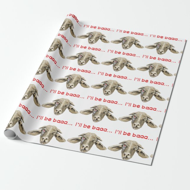 Ich werde Baaa Funny Goat Science Fiction Zitat Geschenkpapier (Ungerollt)