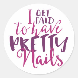 Ich werde bezahlt, um Hübsche Nägel 20 Aufkleber z